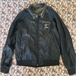 Thrasher reversible windbreaker winter rain jacket